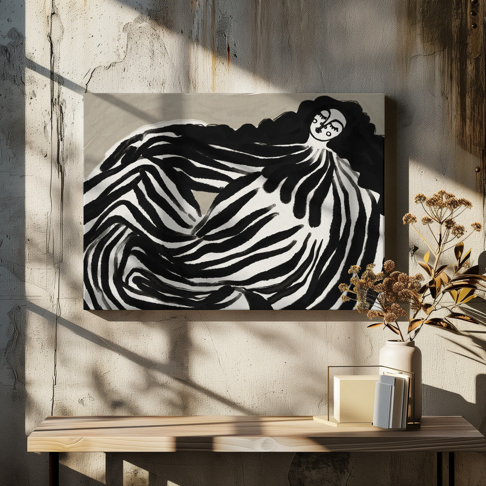 Monochrome Waves | Canvas