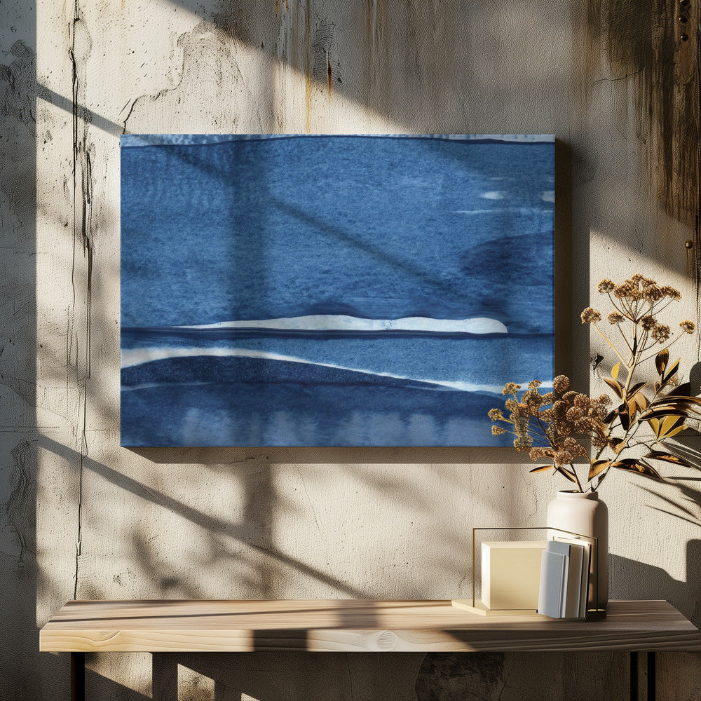 Blue Watercolor Waves | Canvas