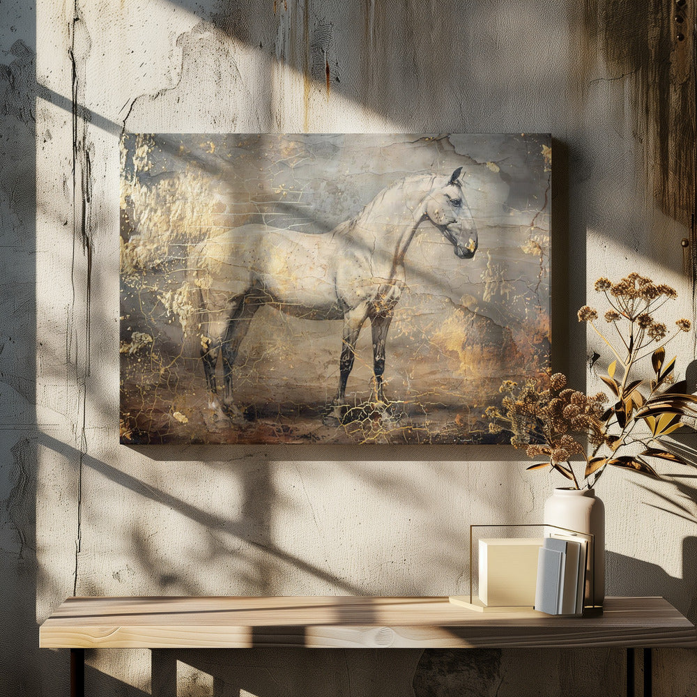 Horse Vintage Art Illustration 06 | Canvas