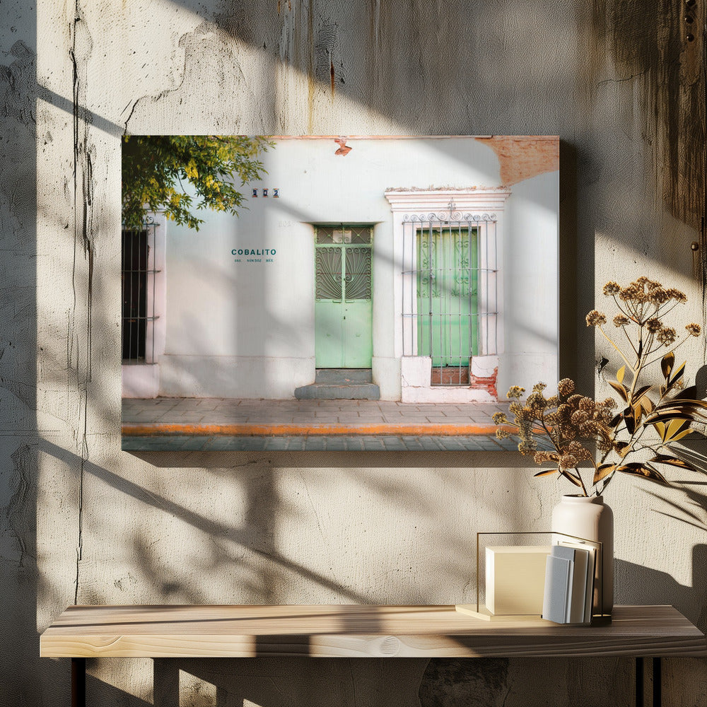 Oaxacan street | Colorful pastel Mexico photography | Canvas