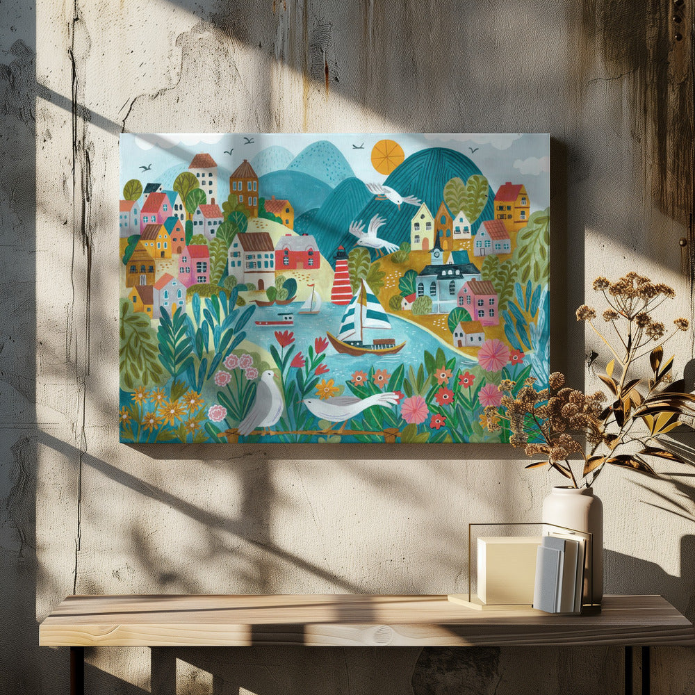 Coastal Village | Canvas