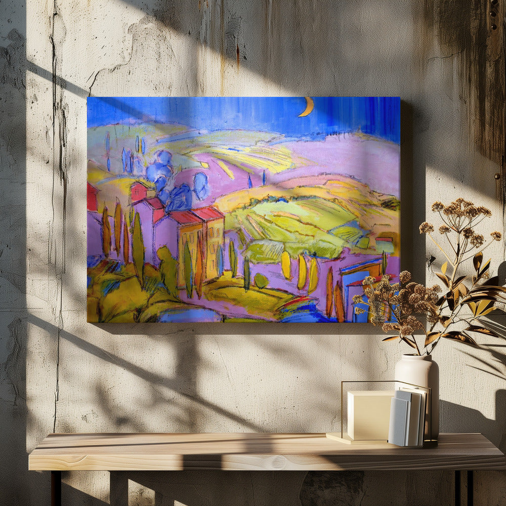 Moonlit Countryside | Canvas