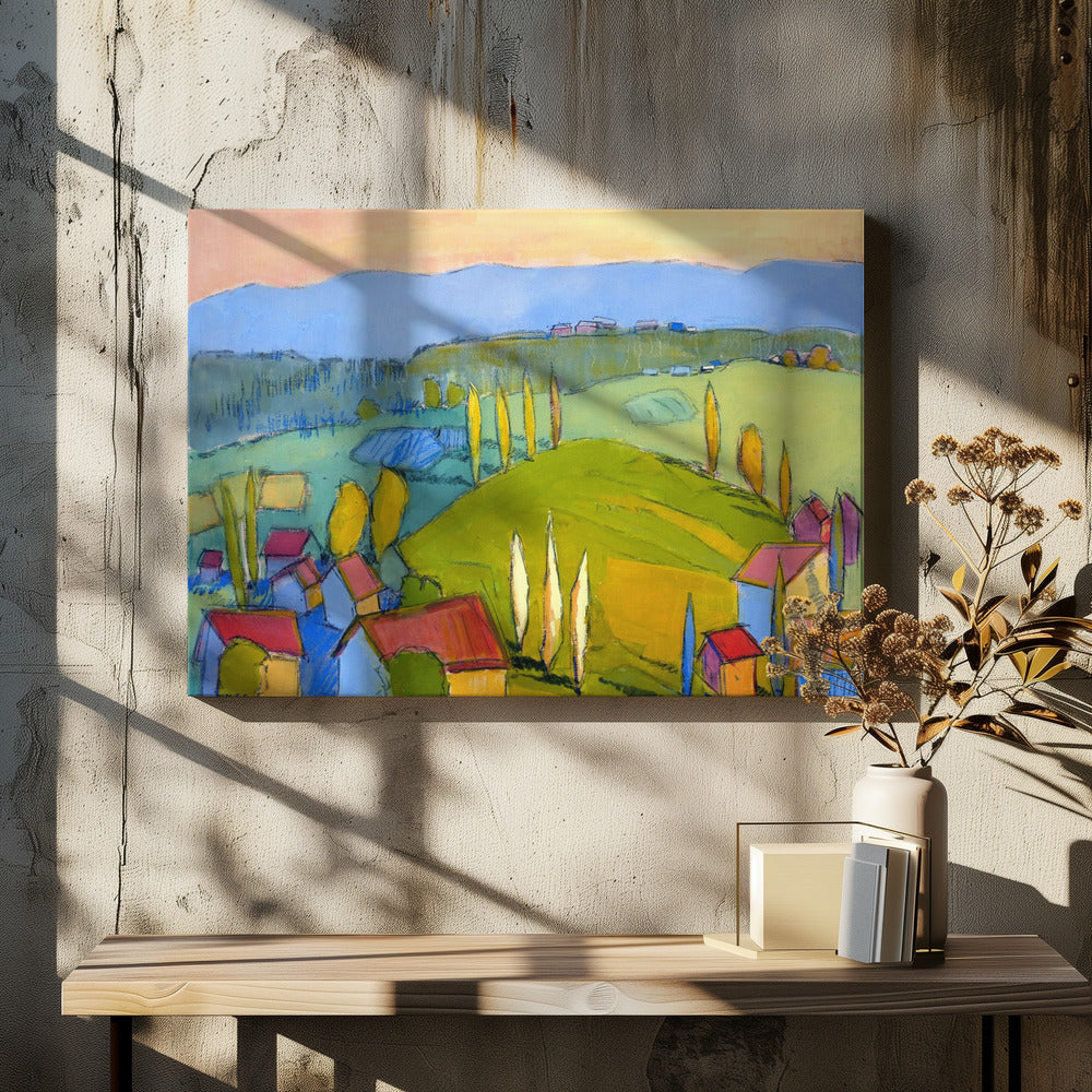 Colorful Hillscape | Canvas