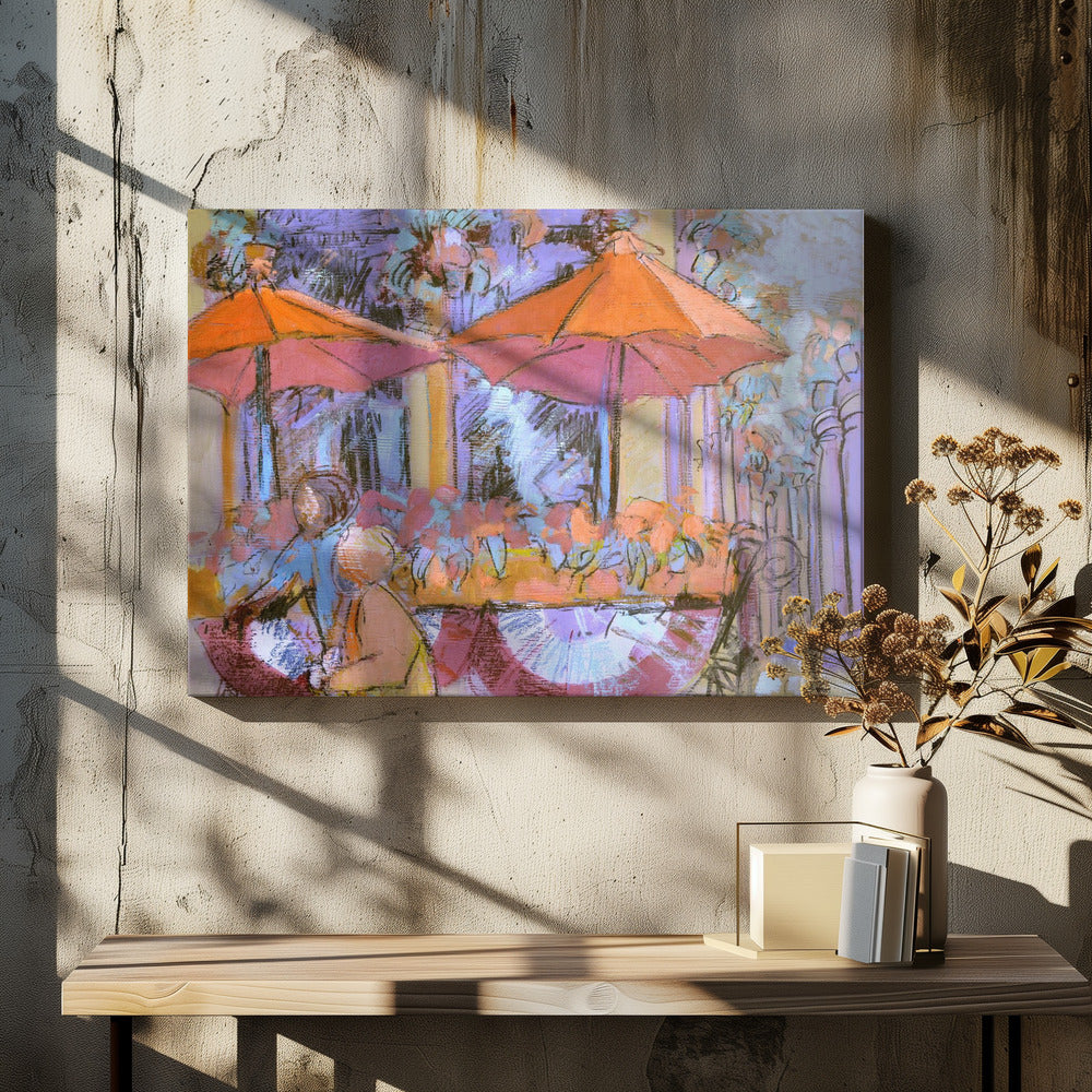 Sunny Café Moment | Canvas