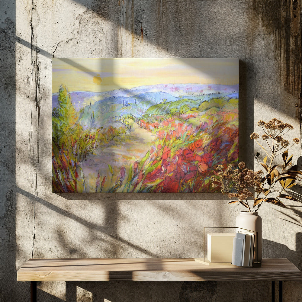 Hillside Sunrise Path | Canvas