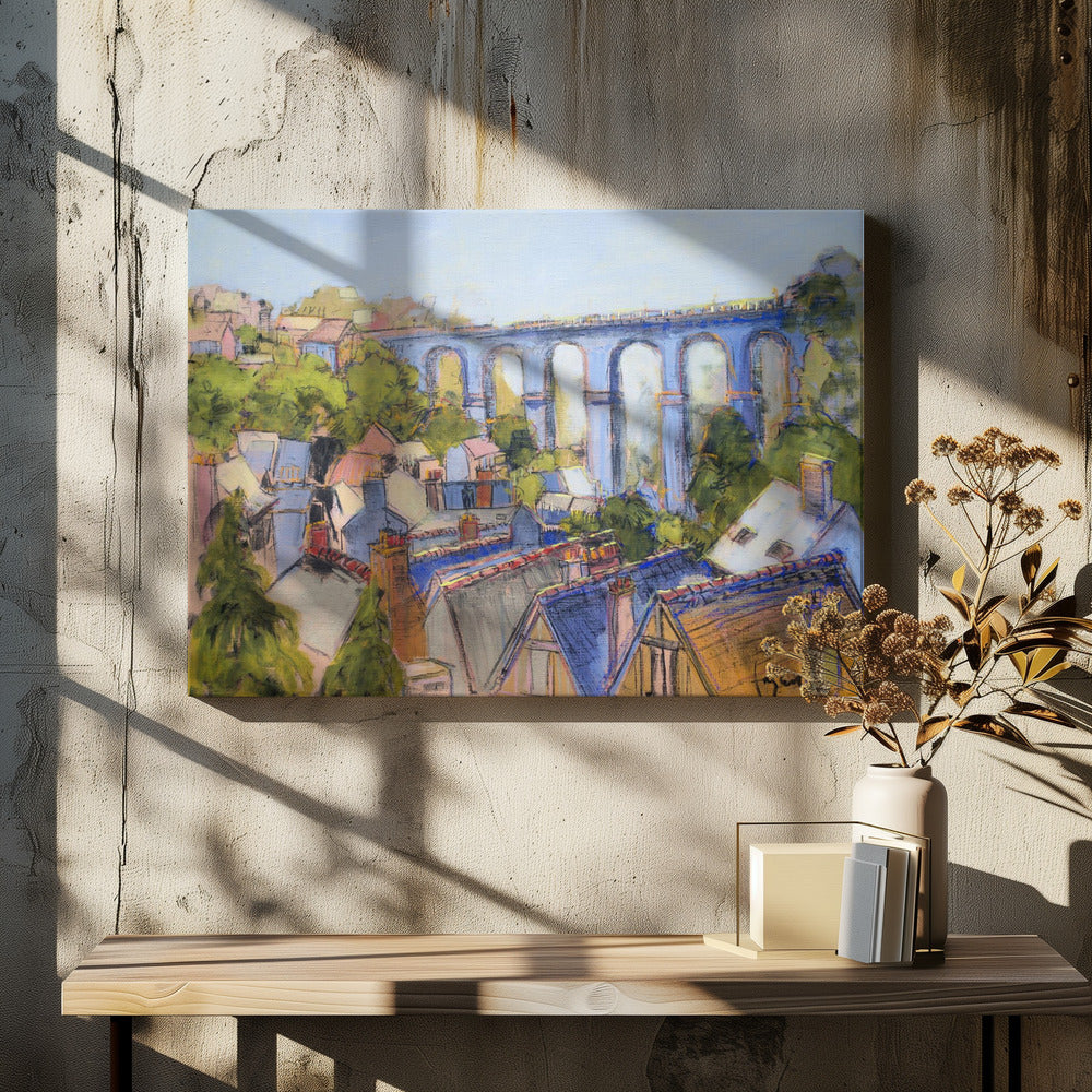 Village Rooftops | Canvas