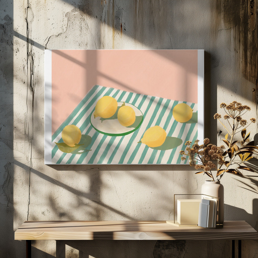 Lemons and stripes | Canvas