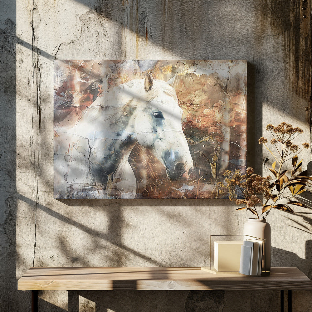 Horse Animal Vintage Art Illustration Wallart 05 | Canvas