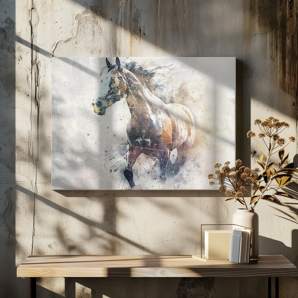 Horse Animal Vintage Art Illustration Wallart 09 | Canvas