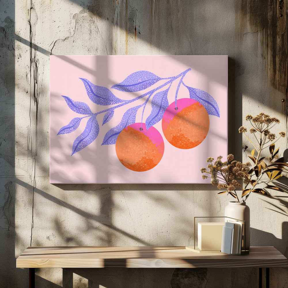 Abstract Orange Branch | Canvas