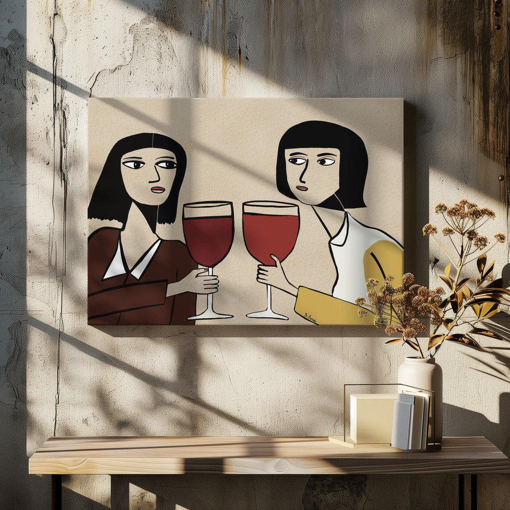 Wine Lover Friends | Canvas