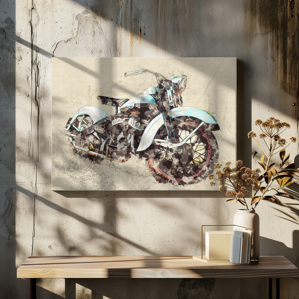Old Motor Cycle | Canvas