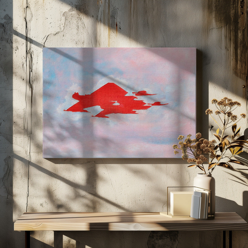 UAP Red, Cloudy Sky | Canvas