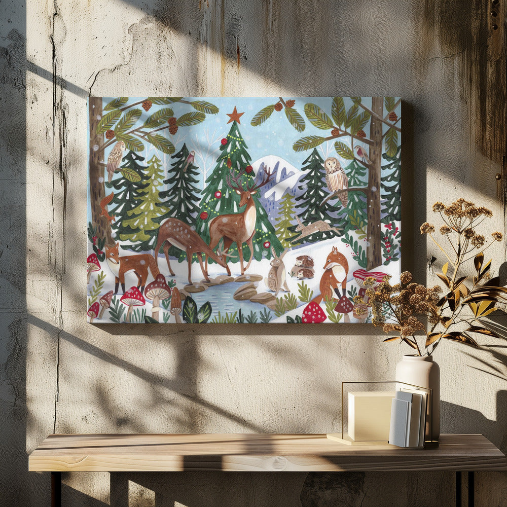 Animal Winter Scene | Canvas