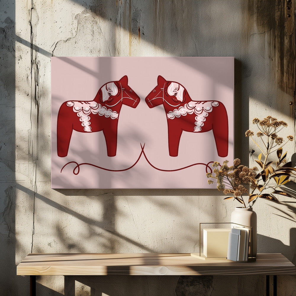 Nordic Horses Twins | Canvas