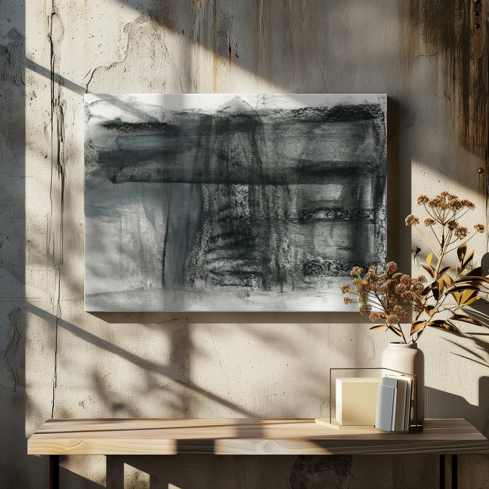 Abstract Charcoal Monochrome 1 | Canvas