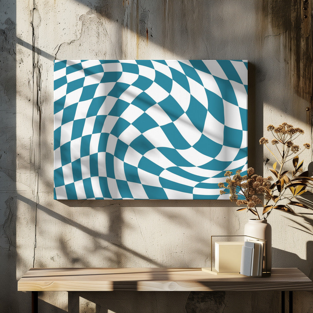 Blue Checkerboard | Canvas