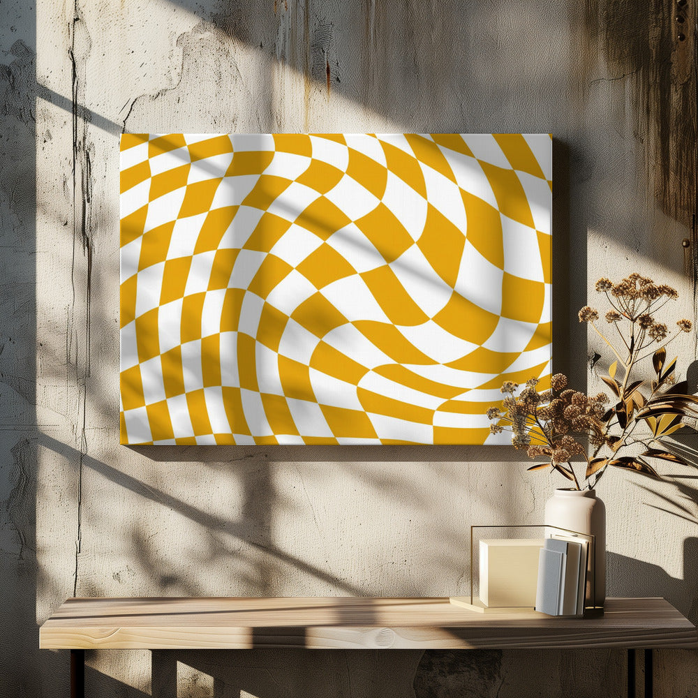 Yellow Checkerboard | Canvas