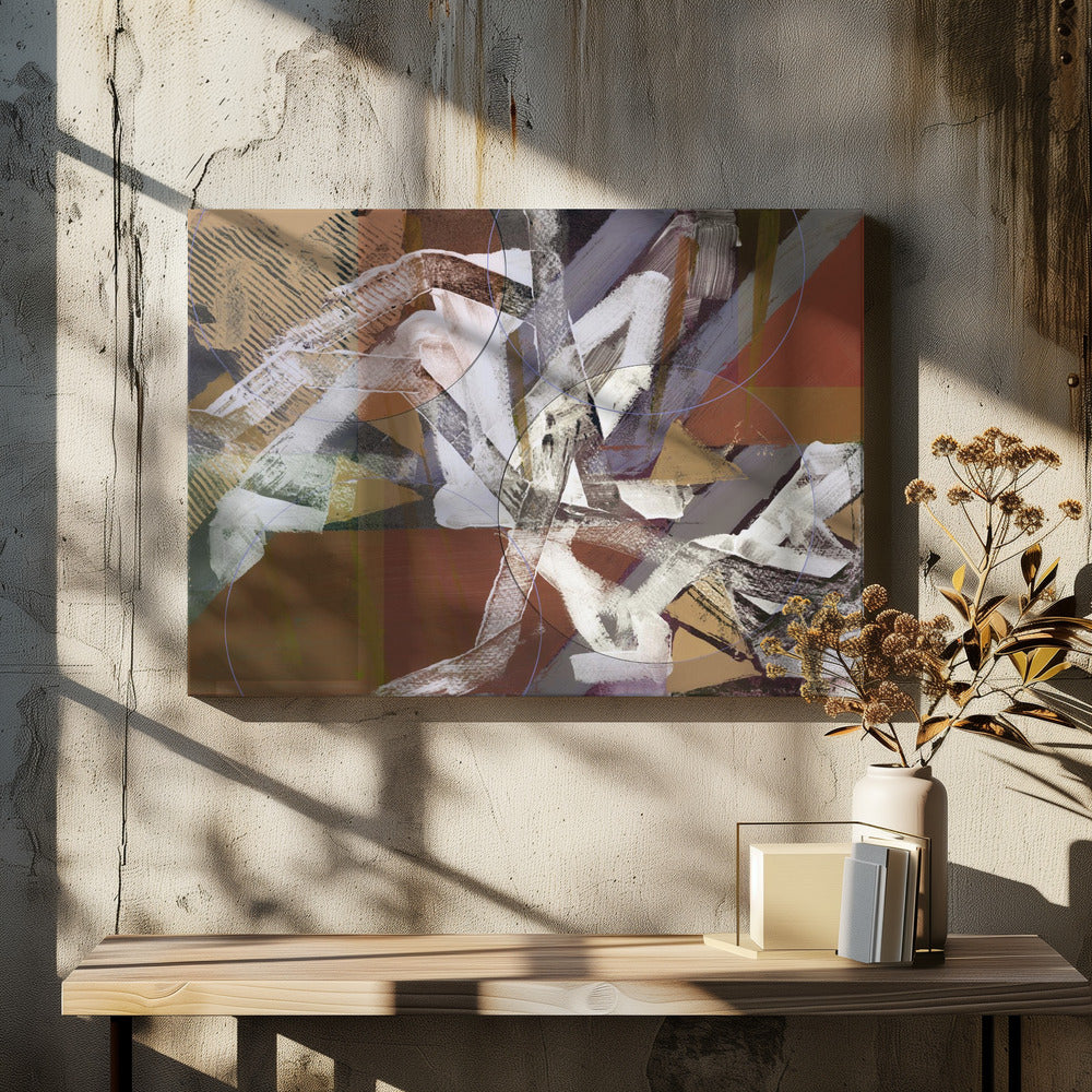 Abstract Circles and Textures 3 | Canvas