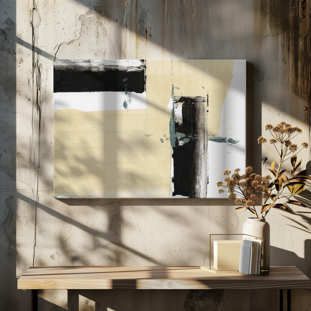 Neutral &amp; Black Art Print No 2 | Canvas