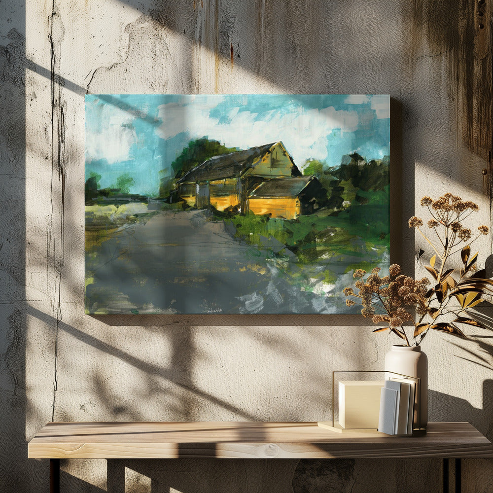 Country Barn Landscape 1 | Canvas