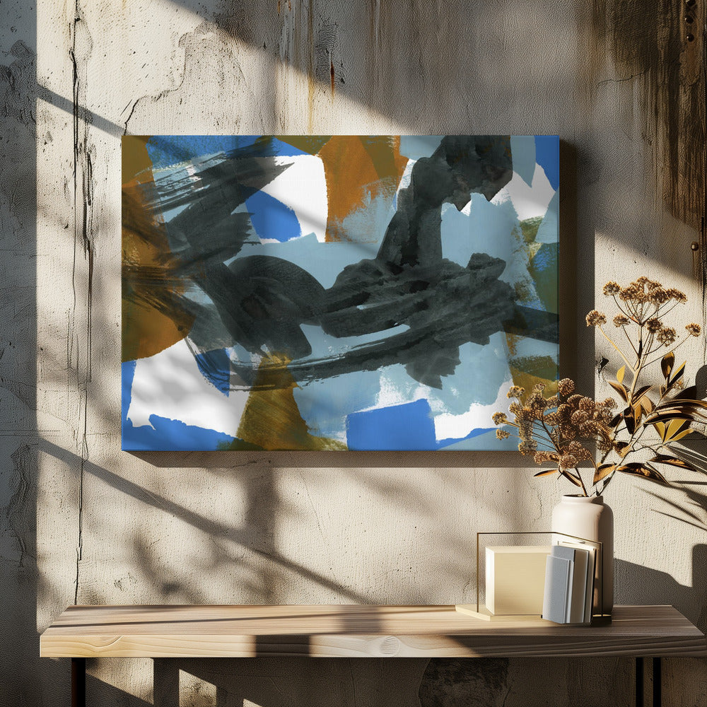 Abstract Blue Dance No 1 | Canvas