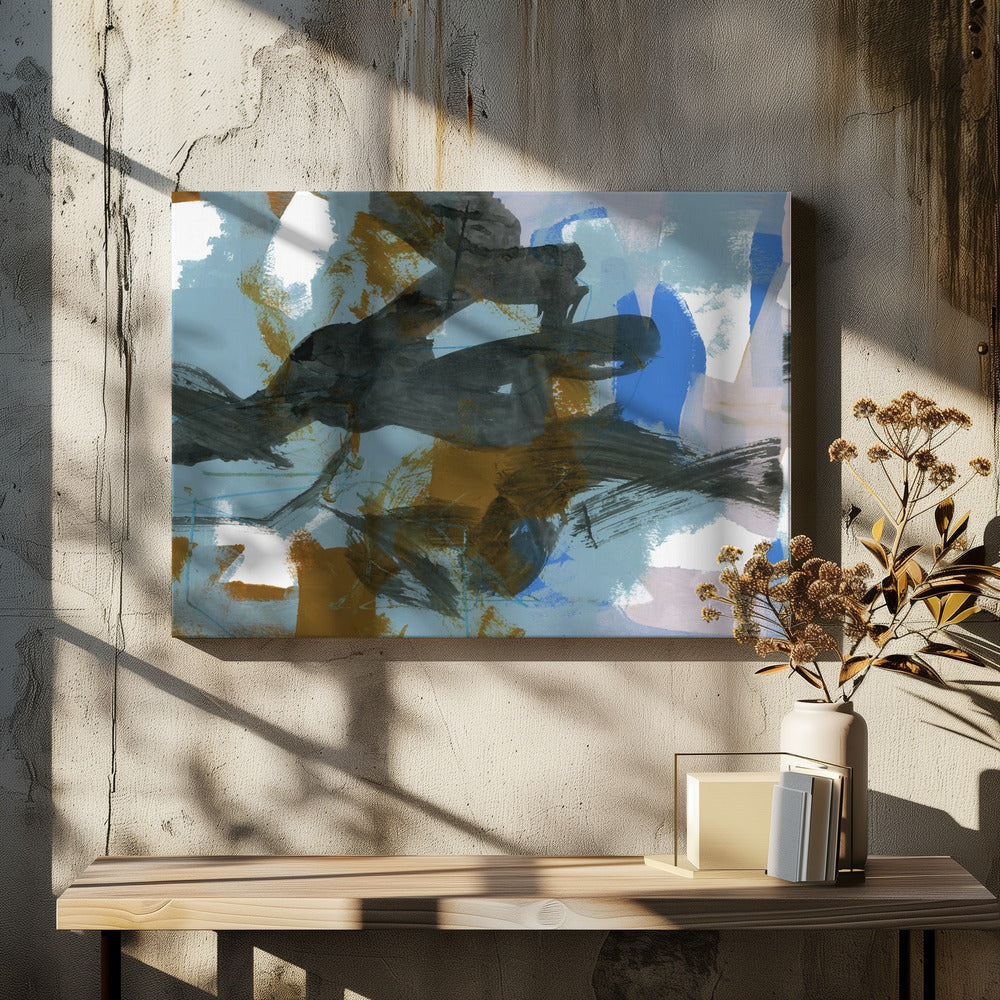 Abstract Blue Dance No 2 | Canvas