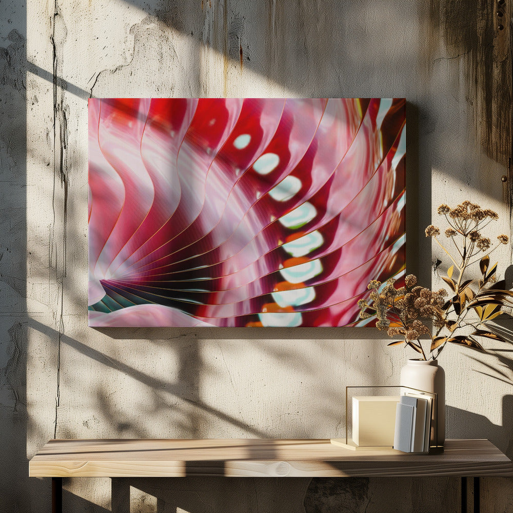 Crimson Petal Waves | Canvas