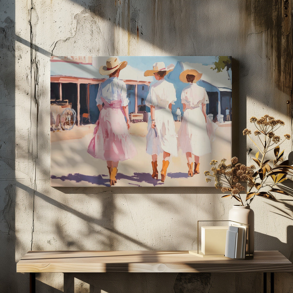 Retro Western Ladies | Canvas