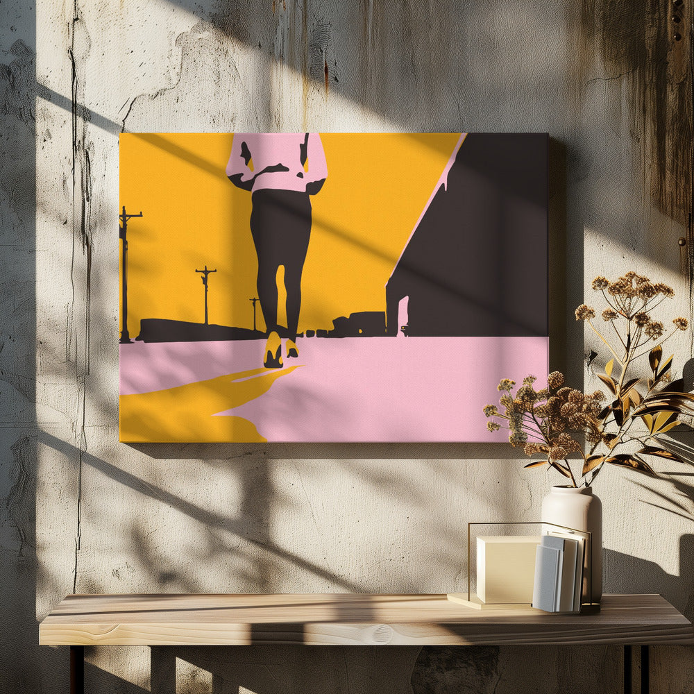 Silhouette of a Woman Walking | Canvas