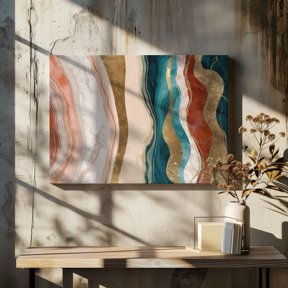 Marble Patterns With Vibrant Earth Tones | Canvas