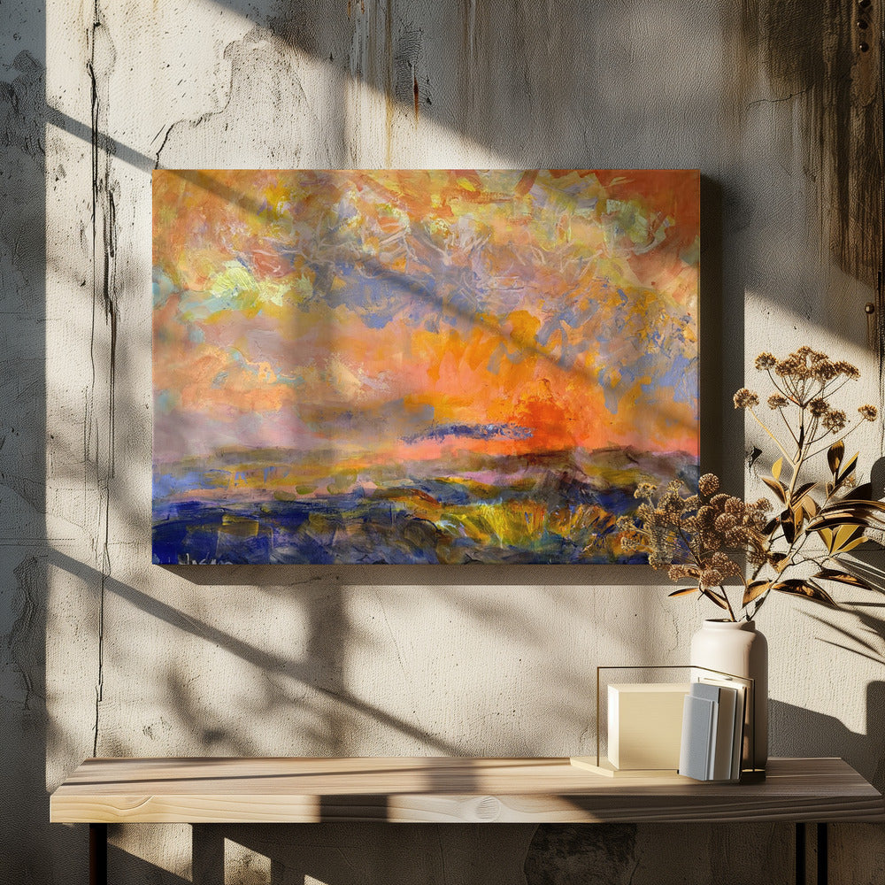 Fiery Dusk Skies | Canvas