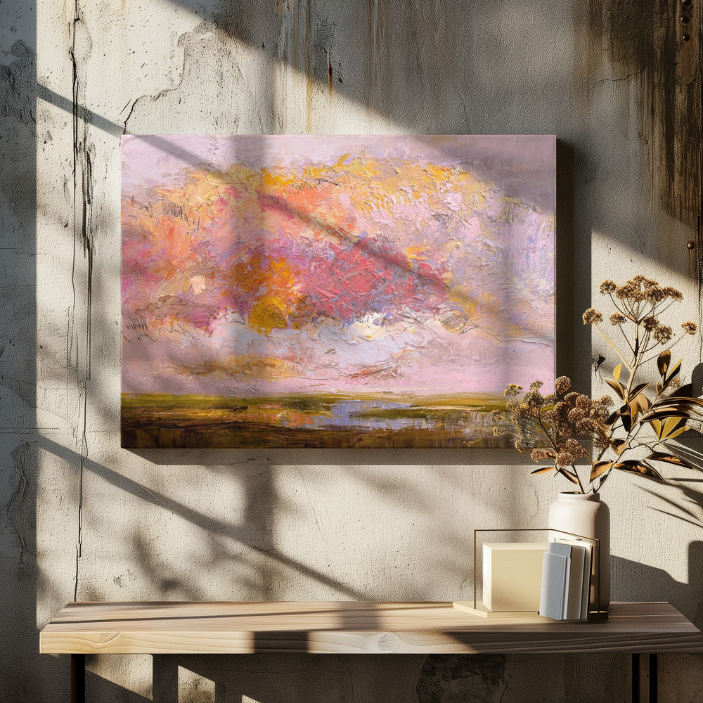 Vibrant Pink Horizon | Canvas