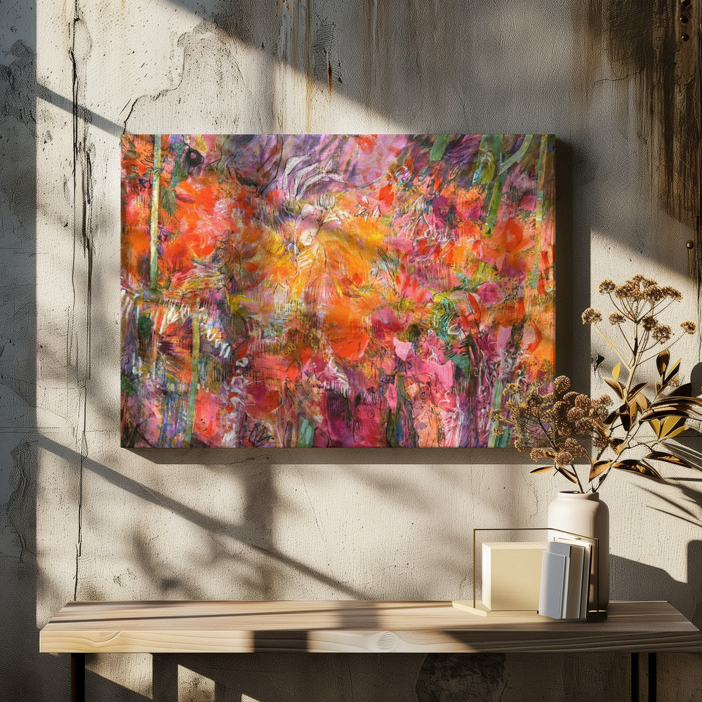 Vibrant Flora Tapestry | Canvas