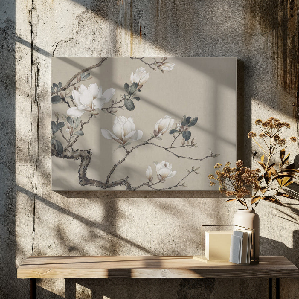 Chinoiserie Magnolia Blooms | Canvas