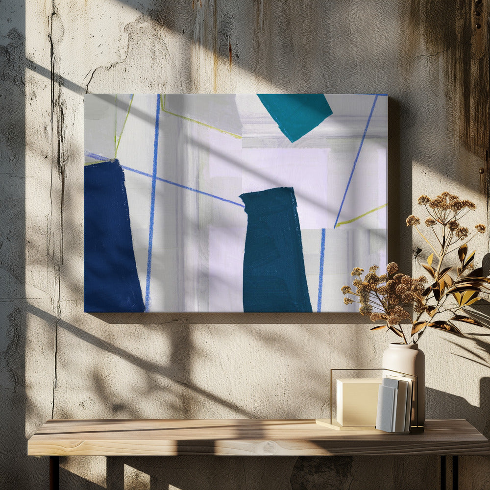 Abstract Composition In Blue 2 | Canvas