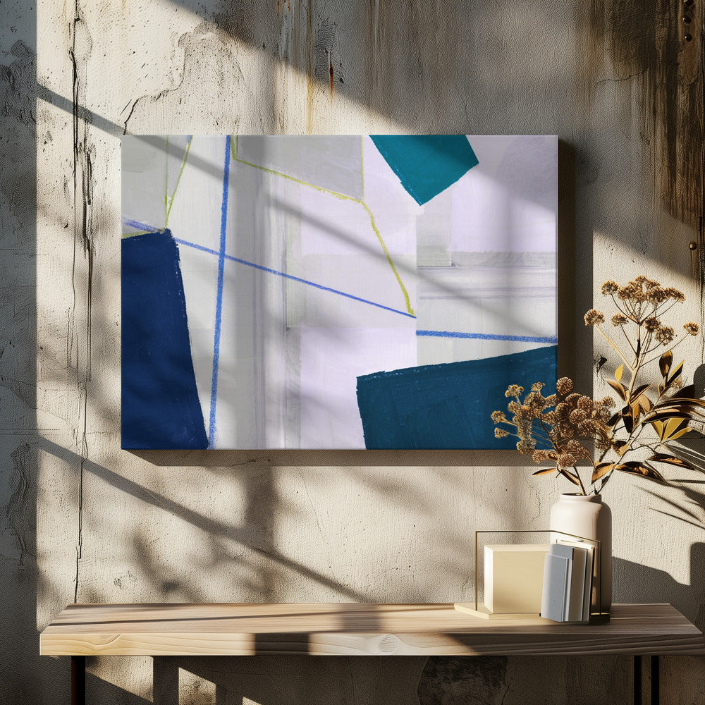 Abstract Composition In Blue 1 | Canvas