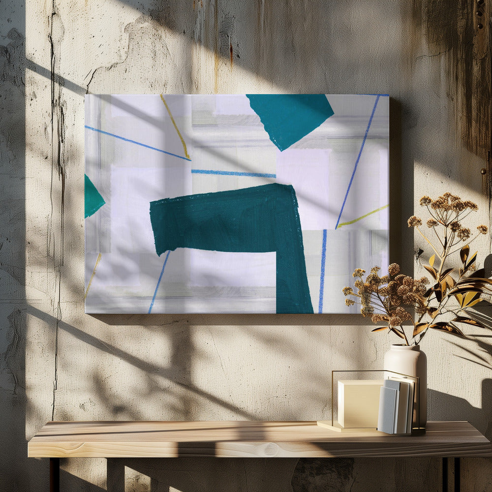 Abstract Composition In Blue 3 | Canvas