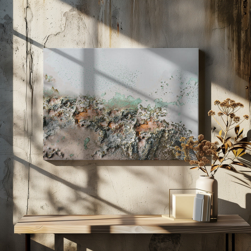 Earthly Fragments - Coastal relief art | Canvas