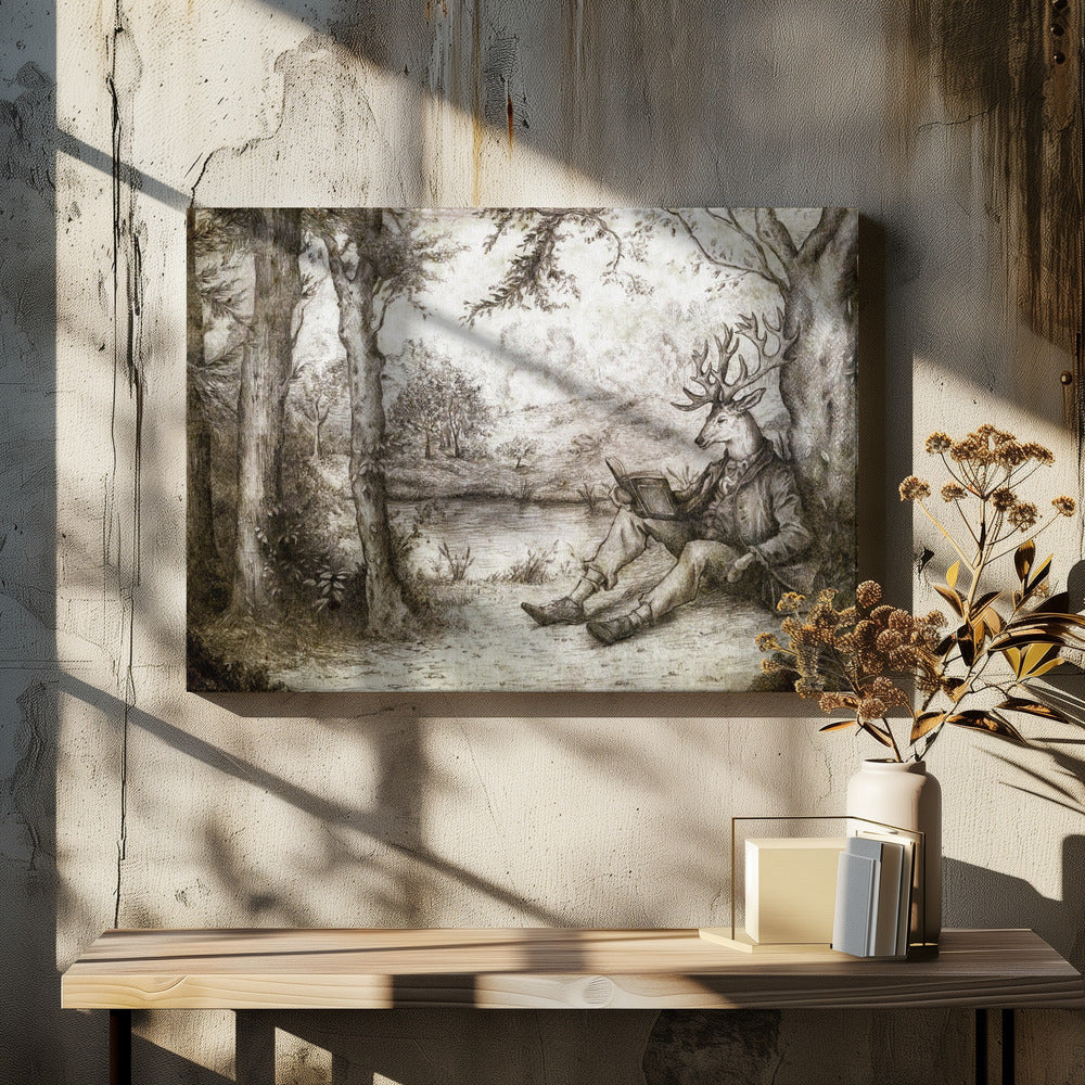 READING UNDER A TREE | Canvas