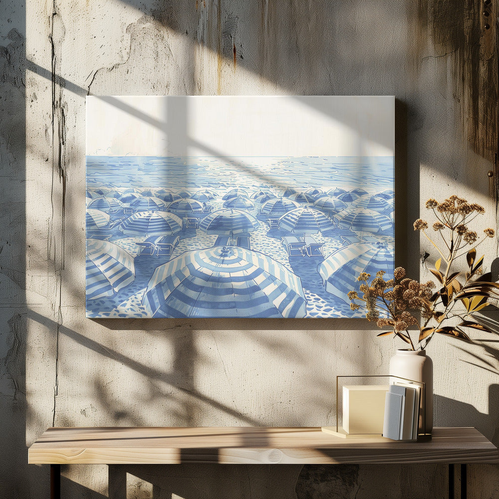 Striped Umbrellas Parchment | Canvas