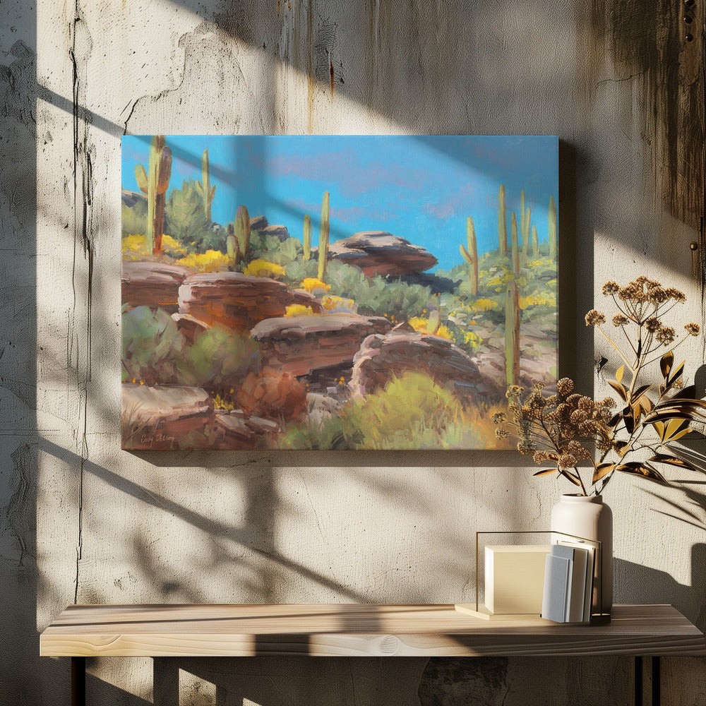 Desert Blooming Scene | Canvas