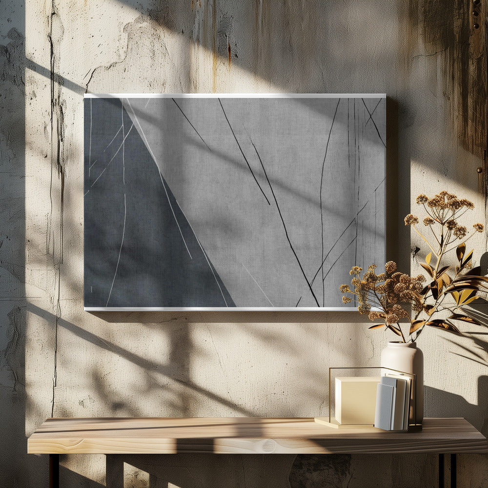 Abstract Lines on Grey | Canvas