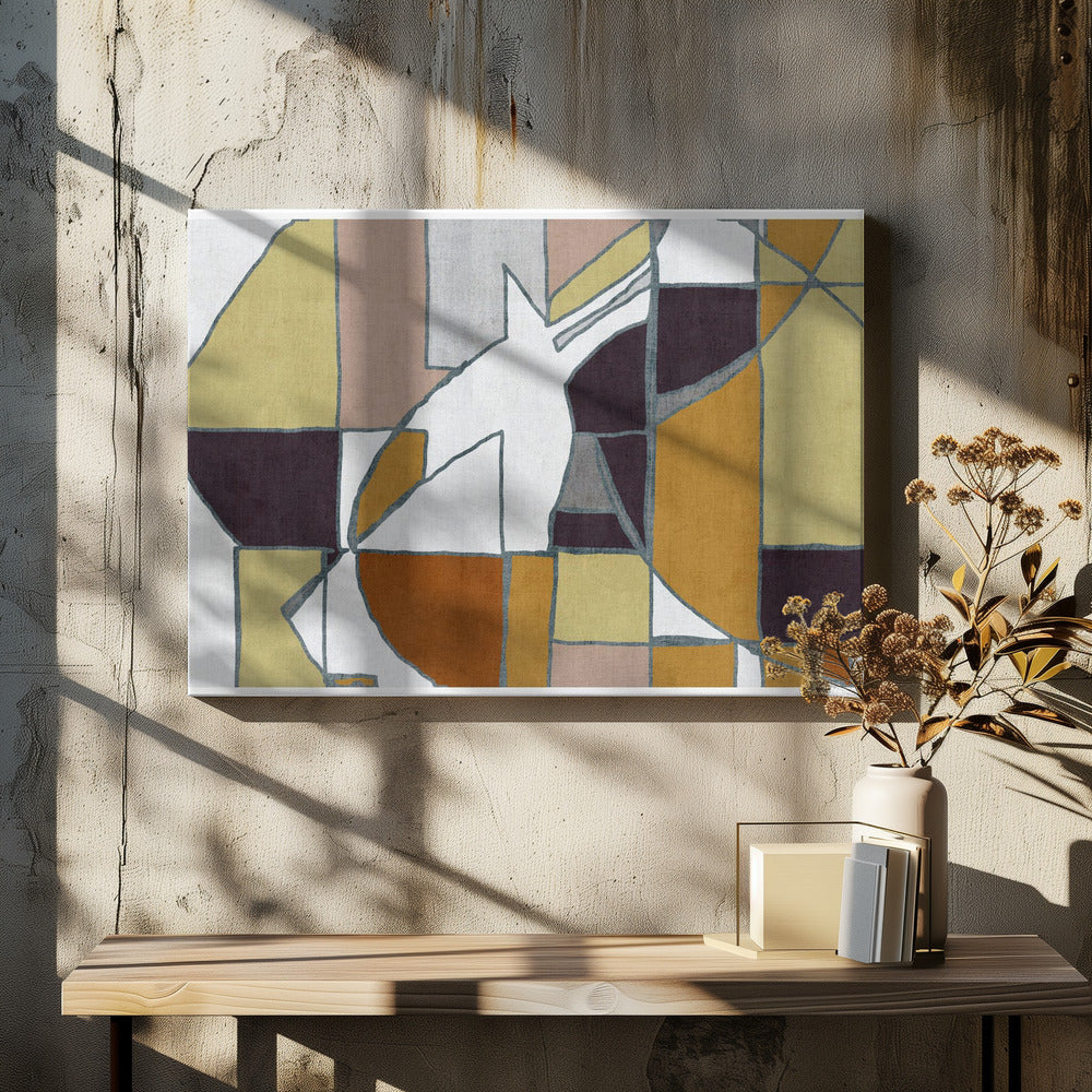 Abstract Geometric Forms in Warm Tones | Canvas