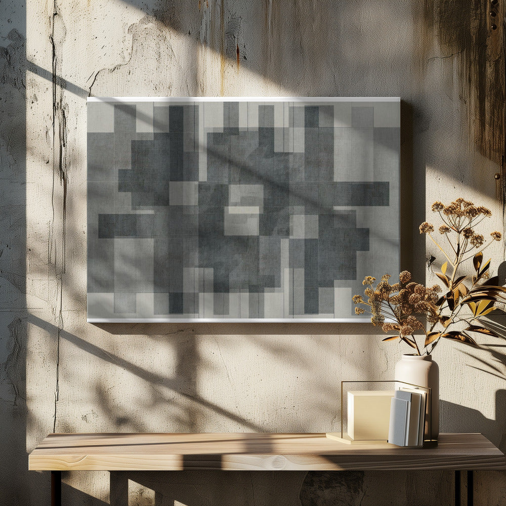 Mid Century Modern in Grayscale | Canvas