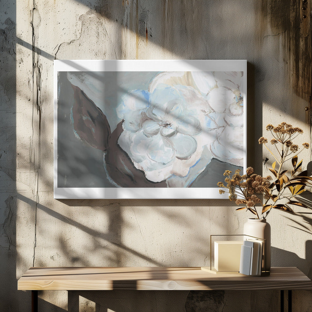 White Petals &amp; Shadows | Canvas