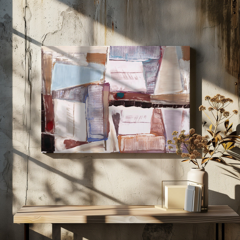 Constructed Abstraction Red | Canvas