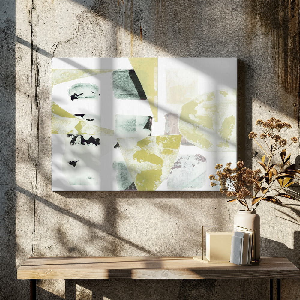 Lemon Grey Geometry | Canvas