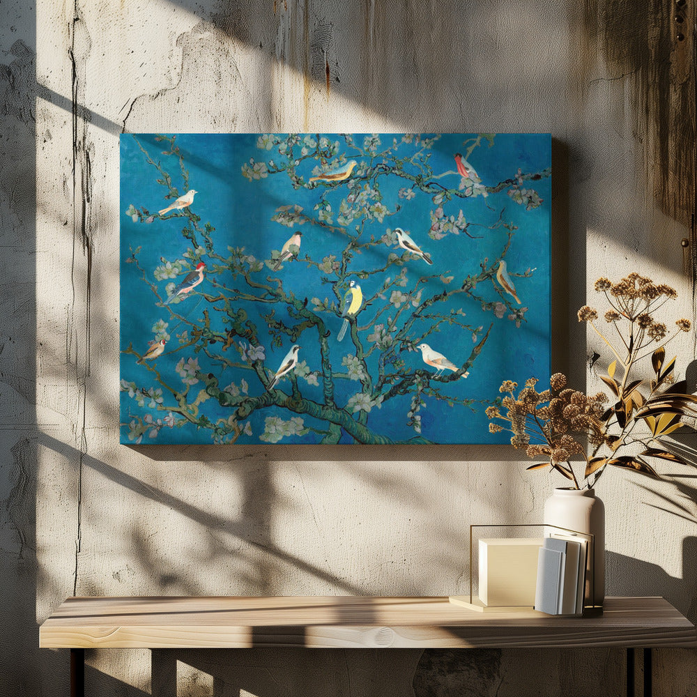 Birds In the Almond Blossom | Canvas