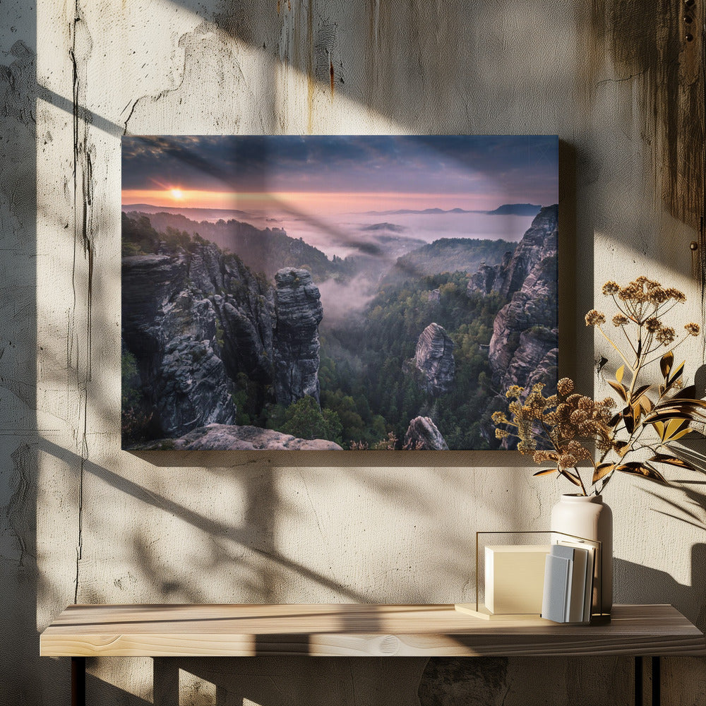 Sunrise on the Rocks | Canvas
